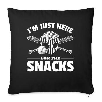 Popcorn Baseball Snack Food Lovers - Sofa pillowcase 17,3'' x 17,3'' (45 x 45 cm) - black - Front