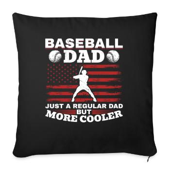 American Baseball Father US Flag - Sofa pillowcase 17,3'' x 17,3'' (45 x 45 cm) - black - Front