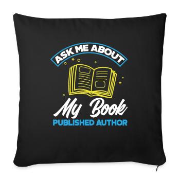 Author Author Funny Author Gift - Sofa pillowcase 17,3'' x 17,3'' (45 x 45 cm) - black - Front