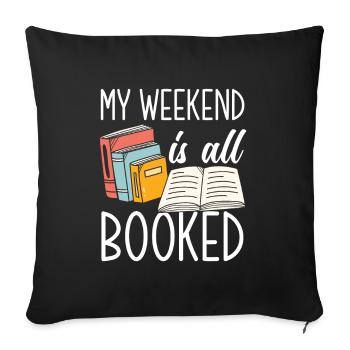 Bücherwurm Buchliebhaber Bibliothekar Geschenk - Sofakissenbezug 45 x 45 cm - Schwarz - Vorne