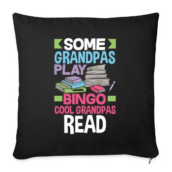 Bücherwurm Buchliebhaber Bibliothekar Geschenk - Sofakissenbezug 45 x 45 cm - Schwarz - Vorne