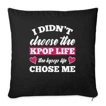 K-Pop K-Drama Musique pop coréenne - Housse de coussin décorative 45 x 45 cm - noir - Devant