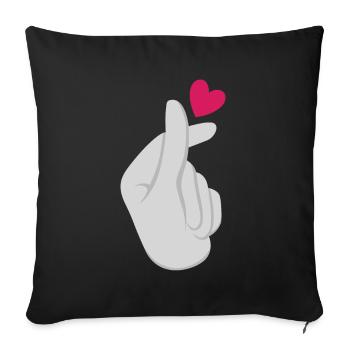 K-Pop K-Drama Korean Pop Music - Sofa pillowcase 17,3'' x 17,3'' (45 x 45 cm) - black - Front