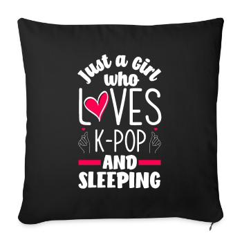 K-Pop K-Drama Korean Pop Music - Sofa pillowcase 17,3'' x 17,3'' (45 x 45 cm) - black - Front