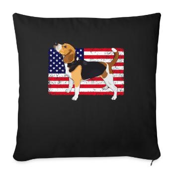 Drôle de cadeau Beagle - Housse de coussin décorative 45 x 45 cm - noir - Devant