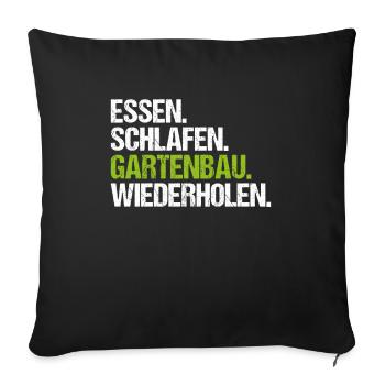 Landschaftsgärtner Gartenbau Landschaftsbau Garten - Sofakissenbezug 45 x 45 cm - Schwarz - Vorne