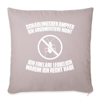 Schädlingsbekämpfer Kammerjäger Exterminator - Sofakissenbezug 45 x 45 cm - helles Taupe - Vorne