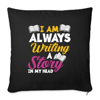 Author Author Funny Author Gift - Sofa pillowcase 17,3'' x 17,3'' (45 x 45 cm) - black - Front
