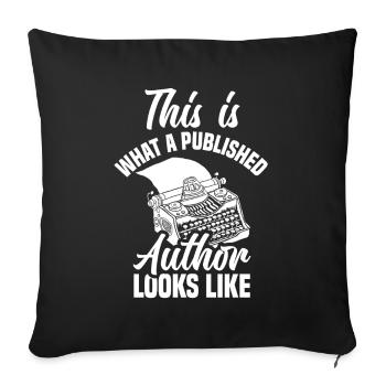 Author Author Funny Author Gift - Sofa pillowcase 17,3'' x 17,3'' (45 x 45 cm) - black - Front