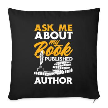 Author Author Funny Author Gift - Sofa pillowcase 17,3'' x 17,3'' (45 x 45 cm) - black - Front