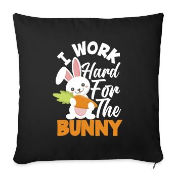 Rabbit Rabbit Pet Rabbit Mama Gift - Sofa pillowcase 17,3'' x 17,3'' (45 x 45 cm) - black - Front