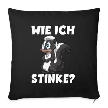 Stinktier Lustige Stinktiere Zootier Geschenk für - Sofakissenbezug 45 x 45 cm - Schwarz - Vorne