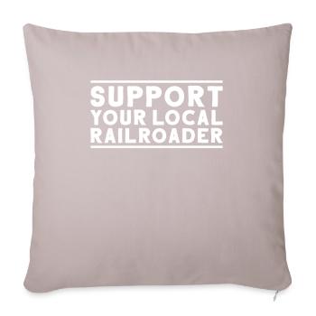 Railroader Train Driver Railroader - Sofa pillowcase 17,3'' x 17,3'' (45 x 45 cm) - light taupe - Front