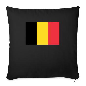 Belgian flag Belgium Flag Belgian Belgian - Sofa pillowcase 17,3'' x 17,3'' (45 x 45 cm) - black - Front