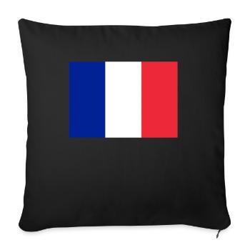 France Paris Tour Eiffel Français Flag Fun - Housse de coussin décorative 45 x 45 cm - noir - Devant