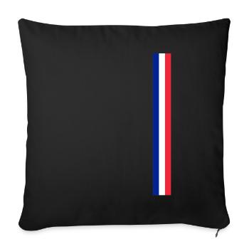 France Paris Eiffel Tower French Flag Fun - Sofa pillowcase 17,3'' x 17,3'' (45 x 45 cm) - black - Front