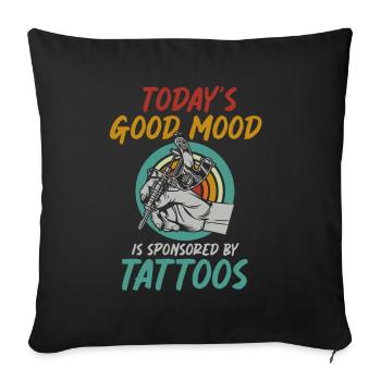 Tattoo Artist Mood Tattoos Funny - Sofa pillowcase 17,3'' x 17,3'' (45 x 45 cm) - black - Front