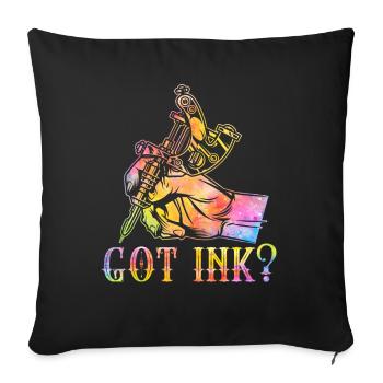 Tattoo Lovers Tattoo Artist Tattoo Artist - Sofa pillowcase 17,3'' x 17,3'' (45 x 45 cm) - black - Front