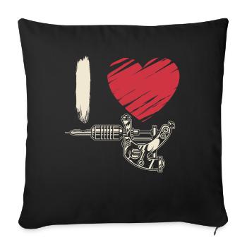 Tattoos Tattoo Artists Tattoo Artists Tattoo Artists - Sofa pillowcase 17,3'' x 17,3'' (45 x 45 cm) - black - Front