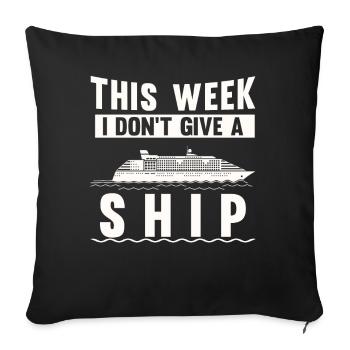 Cruise Ship Week Fun Cruise Holiday - Sofa pillowcase 17,3'' x 17,3'' (45 x 45 cm) - black - Front