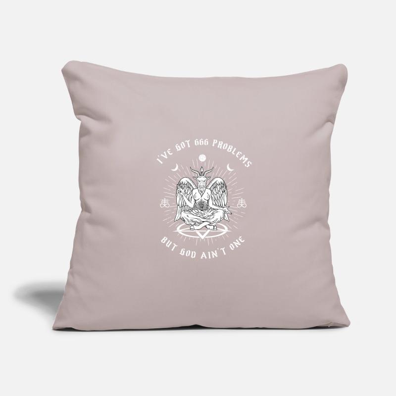 I got 666 problems but God ain't one I Baphomet Sofa pillowcase 17,3'' x 17,3'' (45 x 45 cm)