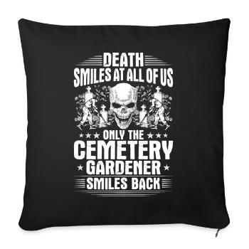 Friedhofsgärtner Friedhof Cemetery Gardener - Sofakissenbezug 45 x 45 cm - Schwarz - Vorne