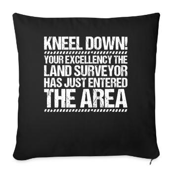 Vermessungstechniker Vermesser Land Surveyor - Sofa pillowcase 17,3'' x 17,3'' (45 x 45 cm) - black - Front