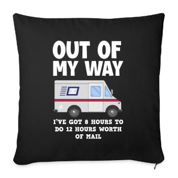 Funny Letter Deliverer Post Post Gifts - Sofa pillowcase 17,3'' x 17,3'' (45 x 45 cm) - black - Front