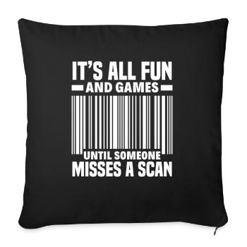 Funny Letter Deliverer Post Post Gifts - Sofa pillowcase 17,3'' x 17,3'' (45 x 45 cm) - black - Front