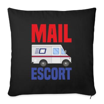 Funny Letter Deliverer Post Post Gifts - Sofa pillowcase 17,3'' x 17,3'' (45 x 45 cm) - black - Front