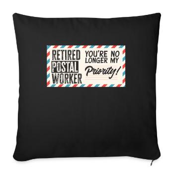 Funny Letter Deliverer Post Post Gifts - Sofa pillowcase 17,3'' x 17,3'' (45 x 45 cm) - black - Front