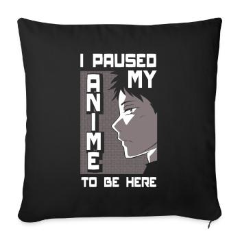 Funny Anime Gift - Sofa pillowcase 17,3'' x 17,3'' (45 x 45 cm) - black - Front