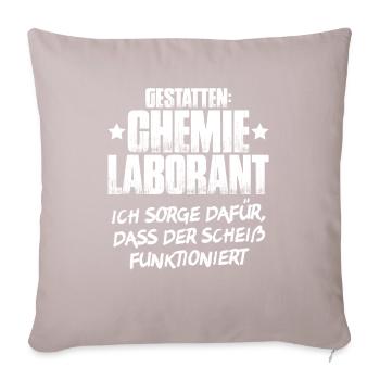 Chemical Laboratory Technician Chemical Laboratory Chemistry Laboratory - Sofa pillowcase 17,3'' x 17,3'' (45 x 45 cm) - light taupe - Front