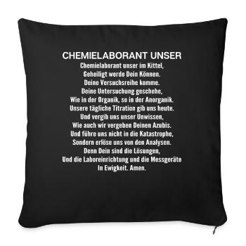 Chemical Laboratory Technician Chemical Laboratory Chemistry Laboratory - Sofa pillowcase 17,3'' x 17,3'' (45 x 45 cm) - black - Front