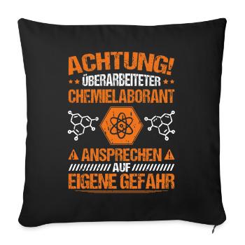 Chemical Laboratory Technician Chemical Laboratory Chemistry Laboratory - Sofa pillowcase 17,3'' x 17,3'' (45 x 45 cm) - black - Front