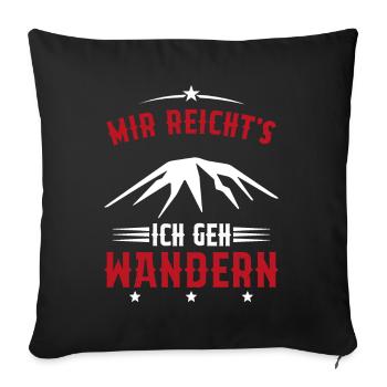 Assez je Vais Randonnée Cadeau montagnes vintage - Housse de coussin décorative 45 x 45 cm - noir - Devant