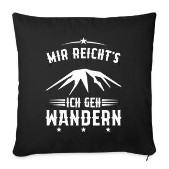 Assez je Vais Randonnée Cadeau montagnes vintage - Housse de coussin décorative 45 x 45 cm - noir - Devant