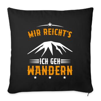 Assez je Vais Randonnée Cadeau montagnes vintage - Housse de coussin décorative 45 x 45 cm - noir - Devant