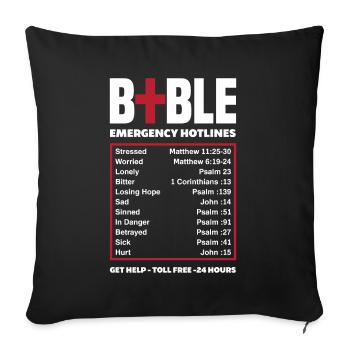 Jesus Christ Christ Religion Religious Bible - Sofa pillowcase 17,3'' x 17,3'' (45 x 45 cm) - black - Front
