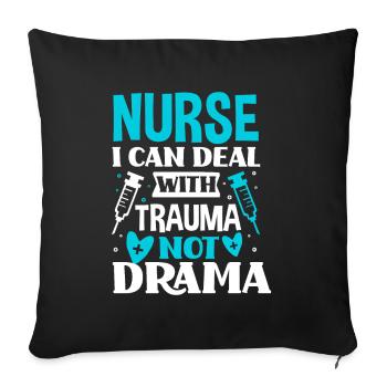 Nurse Nurse - Sofa pillowcase 17,3'' x 17,3'' (45 x 45 cm) - black - Front