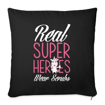 Nurse Nurse - Sofa pillowcase 17,3'' x 17,3'' (45 x 45 cm) - black - Front