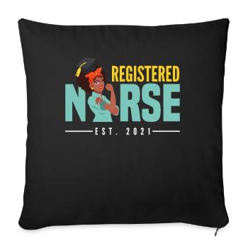 Nurse Nurse - Sofa pillowcase 17,3'' x 17,3'' (45 x 45 cm) - black - Front