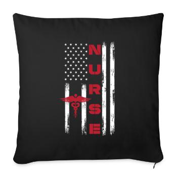 Nurse Nurse - Sofa pillowcase 17,3'' x 17,3'' (45 x 45 cm) - black - Front