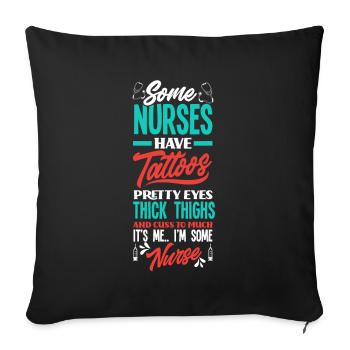 Nurse Nurse - Sofa pillowcase 17,3'' x 17,3'' (45 x 45 cm) - black - Front