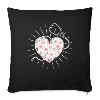 Nurse Nurse - Sofa pillowcase 17,3'' x 17,3'' (45 x 45 cm) - black - Front