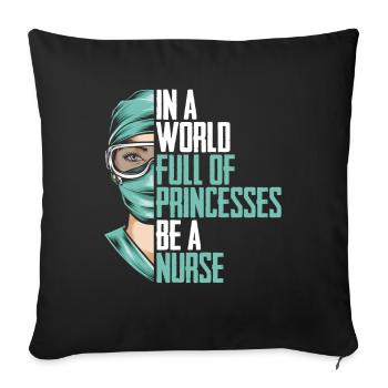 Nurse Nurse - Sofa pillowcase 17,3'' x 17,3'' (45 x 45 cm) - black - Front