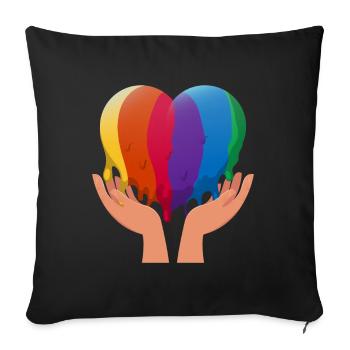 LGBT Pride LGBTQ Pride - Sofa pillowcase 17,3'' x 17,3'' (45 x 45 cm) - black - Front