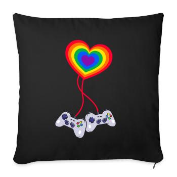 LGBT Pride LGBTQ Pride - Sofa pillowcase 17,3'' x 17,3'' (45 x 45 cm) - black - Front