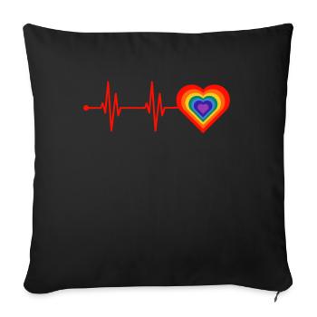 LGBT Pride LGBTQ Pride - Sofa pillowcase 17,3'' x 17,3'' (45 x 45 cm) - black - Front