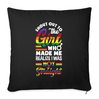 LGBT Pride LGBTQ Pride - Sofa pillowcase 17,3'' x 17,3'' (45 x 45 cm) - black - Front
